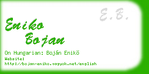 eniko bojan business card